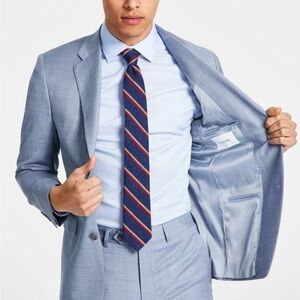 Calvin Klein Malvin Slim Fit Wool Suit Jacket Blazer Sport Coat Light Blue 36 S